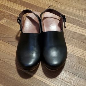 Dansko back strap mules